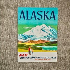Vintage ALASKA Pan Am Magnet